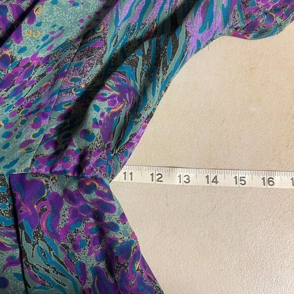 APRIL RAIN 80s does 30s Vintage Flowy Art Deco Midi Dress 4 - Picture 12 of 12